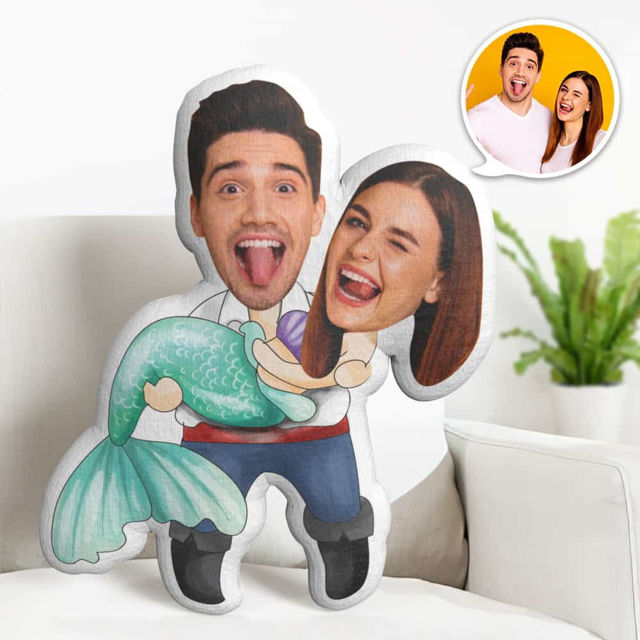 Picture of Personalize Face Funny Couple Throw Pillow Best Gifts