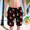 Picture of Custom Photo Face Men's Beach Pant - Personalized Face Copy with Text - Multi Faces Quick Dry Swim Trunk, for Father's Day Gift or Boyfriend etc.
