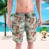 Picture of Custom Photo Beach Short for Men - Personalized Face Photo with Beach - Customized Quick Dry Swimming Trunk as Best Gift for Father or Boyfriend etc