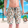 Image de Pantalon de plage pour homme avec photo personnalisée - Copie personnalisée avec dollar américain - Maillot de bain à séchage rapide pour homme, pour cadeau de fête des pères ou petit ami, etc.