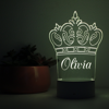Image de Custom Name Night Light With Colorful LED Lighting | Multicolor Crown Night Light With Personalized Name  | Best Gifts Idea for Birthday, Thanksgiving, Christmas etc.