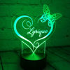 Image de Custom Name Night Light With Colorful LED Lighting | Multicolor Love Butterfly Night Light With Personalized Name | Best Gifts Idea for Birthday, Thanksgiving, Christmas etc.