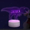 Image de Custom Name Night Light With Colorful LED Lighting | Multicolor Tyrannosaurus Rex Night Light With Personalized Name  | Best Gifts Idea for Birthday, Thanksgiving, Christmas etc.