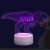 Image de Custom Name Night Light With Colorful LED Lighting | Multicolor Tyrannosaurus Rex Night Light With Personalized Name  | Best Gifts Idea for Birthday, Thanksgiving, Christmas etc.