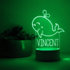 Image de Custom Name Night Light With Colorful LED Lighting | Multicolor Whale Night Light With Personalized Name  | Best Gifts Idea for Birthday, Thanksgiving, Christmas etc.