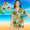 Afbeeldingen van Custom Photo Face Hawaiian Shirt - Custom Photo Short Sleeve Button Down Hawaiian Shirt - Best Gifts for Women - Pineapple T-Shirts as Holiday Gift
