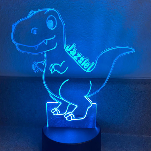 Afbeeldingen van Custom Name Night Light With Colorful LED Lighting | Multicolor Dinosaur Boy Night Light With Personalized Name   | Best Gifts Idea for Birthday, Thanksgiving, Christmas etc.