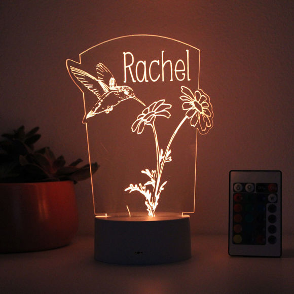 Image de Custom Name Night Light With Colorful LED Lighting | Multicolor Flowers Light With Personalized Name   | Best Gifts Idea for Birthday, Thanksgiving, Christmas etc.