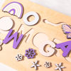 Image de Puzzle en bois personnalisé - Cadeau de jouet personnalisé pour bébé et enfants - Puzzle de nom personnalisé - 1er cadeau d'anniversaire pour bébé garçon