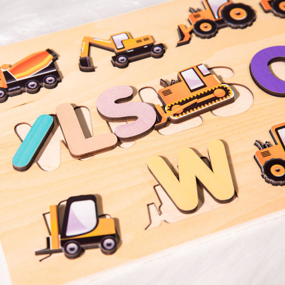 Image de Tableau de noms de puzzle en bois personnalisé - Cadeau personnalisé pour bébé et enfants - Puzzle de nom personnalisé - Cadeau d'anniversaire pour votre bébé