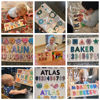 Imagen de Tablero de nombre de rompecabezas de madera personalizado - Regalo de juguete personalizado para bebés y niños - Regalo de 1er cumpleaños para niña linda
