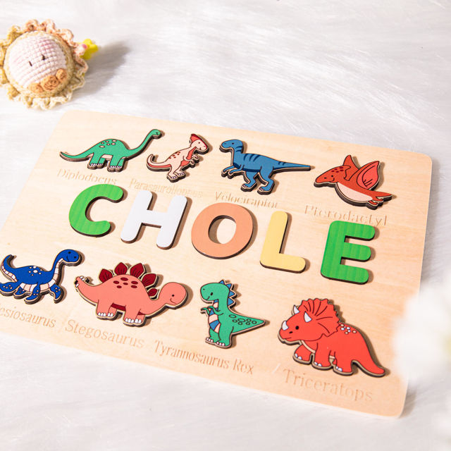 Picture of Personalized Wooden Puzzle Name Board - Custom Gift for Baby and Kids - Custom Name Puzzle - Birthday Gift for My Cute Baby Girl