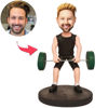 Image de Bobbleheads personnalisés : joueur d'haltérophilie | Bobbleheads personnalisés pour quelqu'un de spécial comme idée cadeau unique - Meilleure idée cadeau pour un anniversaire, Thanksgiving, Noël, etc.