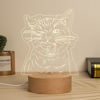 Image de Lampe de nuit 3D à base de cylindre en bois personnalisée pour vos adorables animaux de compagnie | Meilleure idée de cadeaux pour anniversaire, Thanksgiving, Noël, etc.