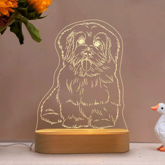 Afbeeldingen van Aangepaste houten ovale basis 3D-nachtlamp voor uw mooie huisdieren | Beste cadeau-idee voor verjaardag, Thanksgiving, Kerstmis enz. 