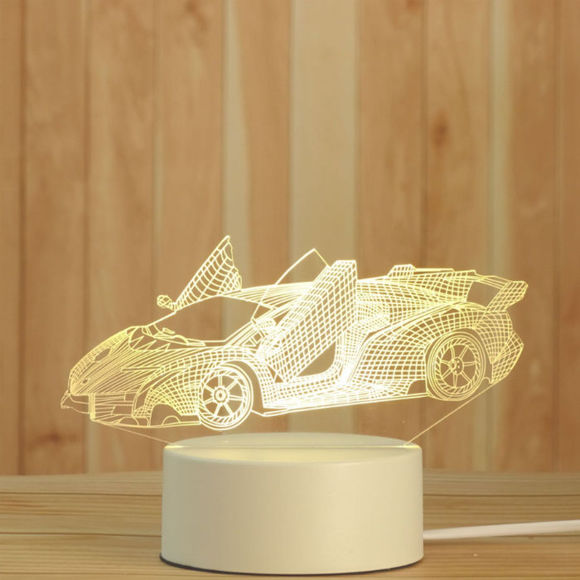 Image de Veilleuses LED illusion 3D de différentes formes | Meilleure idée de cadeaux pour anniversaire, Thanksgiving, Noël, etc.