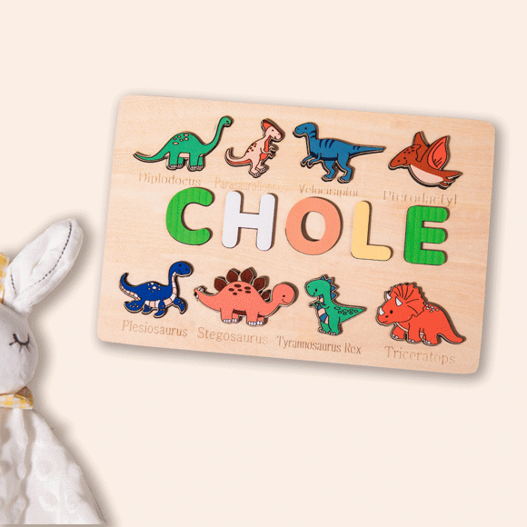 Picture of Personalized Wooden Puzzle Name Board - Custom Gift for Baby and Kids - Custom Name Puzzle - Birthday Gift for My Cute Baby Girl
