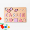 Afbeeldingen van Gepersonaliseerde houten puzzel naambord - aangepast speelgoedcadeau voor baby en kinderen - aangepaste naampuzzel voor peuters - 1e verjaardag beste cadeau voor baby