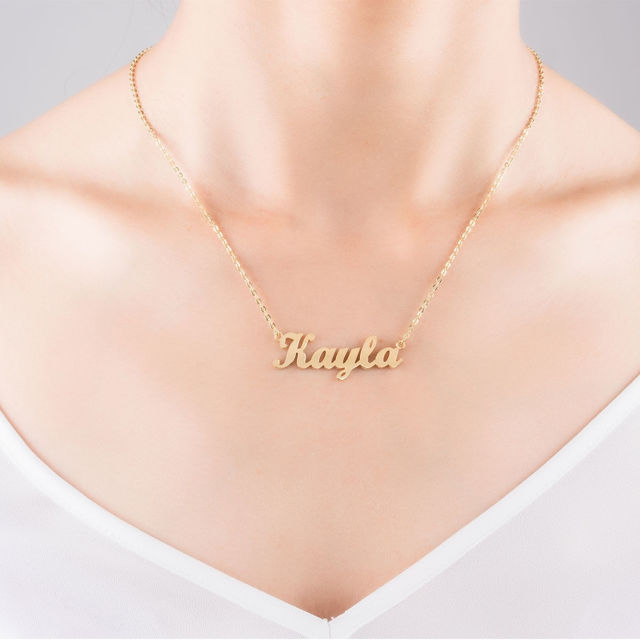 Picture of 925 Sterling Silver Personalized Name Necklace - Customize It With Any Name