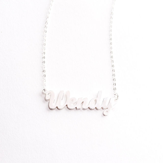 Picture of 925 Sterling Silver Personalized Name Necklace - Customize It With Any Name