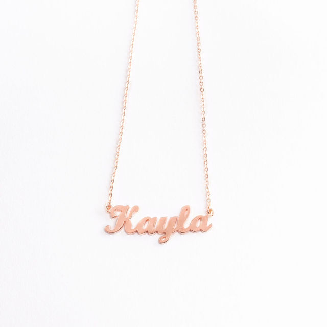 Picture of 925 Sterling Silver Personalized Name Necklace - Customize It With Any Name