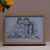 Image de Peinture lumineuse photo de famille personnalisée - Décoration intérieure minimaliste - Peinture de cadre lumineux d'art LED personnalisée - Meilleurs cadeaux créatifs
