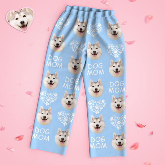 Imagen de Pijamas personalizados para mamá y perro, pijamas personalizados de regalo de Navidad, pijamas personalizados para la familia