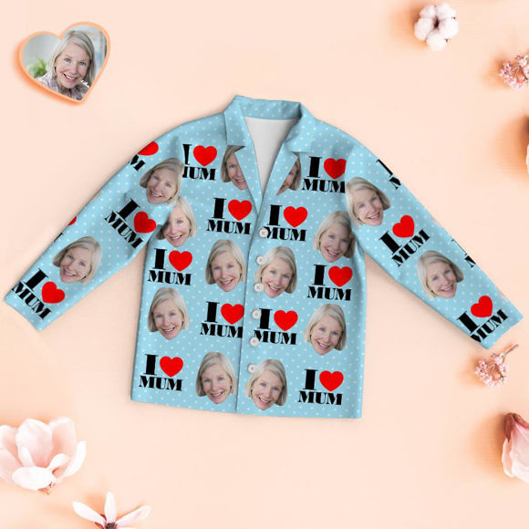Imagen de Pijamas personalizados de I Love Mom, pijamas de Avatar personalizados, pijamas familiares, regalos creativos para el hogar