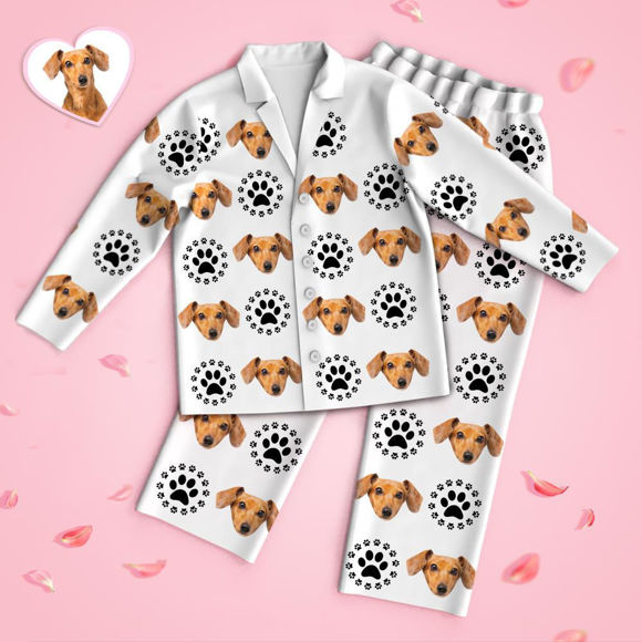 Imagen de Pijamas personalizados Pijamas de avatar personalizados Pijamas de pie de perro Regalos creativos