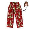 Picture of Customized Face Photo Red Long Sleeve Pajama Set Christmas Style - Best Gift For Your Loved Ones, Family, Etc.