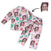 Picture of Customized Face Photo Pink Long Sleeve Pajama Set Christmas Style - Best gift for your loved ones, family and more.