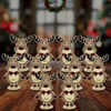 Image de Cartes de visite personnalisées en bois pour les paramètres de table – Cartes de table personnalisées en forme de renne et de bonhomme de neige – Décorations de Noël faites à la main – Meilleure idée de cadeau pour les amoureux des animaux de compagnie pour un anniversaire, Thanksgiving, Noël, etc.