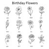 Afbeeldingen van Aangepaste naam ketting met geboorte bloem - geboorte bloem naam ketting - beste geschenken bruiloft ketting