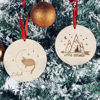 Imagen de Adorno personalizado con nombre de patrón de dibujos animados - Adorno personalizado con nombre de Navidad - Adorno para árbol de Navidad - Decoración navideña para el hogar - Paquete de 10 ventas