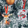 Bild von Personalisierter Cartoon-Rindeer-Schneemann-Namensschmuck – personalisierter Weihnachts-Namensschmuck aus Acryl – Weihnachtsbaumschmuck – Weihnachts-Heimdekoration – 10er-Pack Bundle-Verkauf