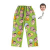 Picture of Customized Face Photo Green Long Sleeve Pajama Set Halloween Style - Best Gift for Loved Ones, Family and More.