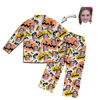 Picture of Customized Face Photo Pumpkin Long Sleeve Pajama Set Halloween Style - Best Gift for Loved Ones, Family and More.