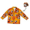 Afbeeldingen van Aangepaste Halloween-stijl pyjama - Aangepaste gezichtsfoto Oranje pompoen pyjama met lange mouwen Halloween-stijl - Beste cadeau voor dierbaren, familie en meer.