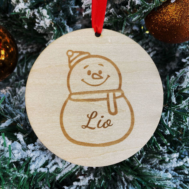 Picture of Personalized Cartoon Pattern Name Ornament - Personalized Christmas Name Ornament - Cute Christmas Tree Ornament - Xmas Home Decor - 10 Pack Bundle Sales