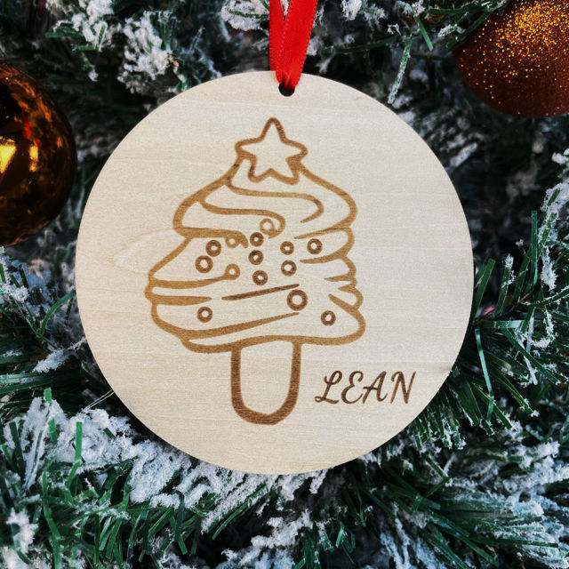 Picture of Personalized Cartoon Pattern Name Ornament - Personalized Christmas Name Ornament - Cute Christmas Tree Ornament - Xmas Home Decor - 10 Pack Bundle Sales