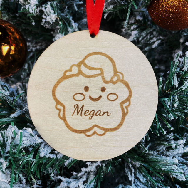 Picture of Personalized Cartoon Pattern Name Ornament - Personalized Christmas Name Ornament - Cute Christmas Tree Ornament - Xmas Home Decor - 10 Pack Bundle Sales