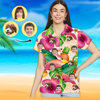 Bild von Benutzerdefiniertes Gesichtsfoto-Hawaii-Hemd – Benutzerdefiniertes Frauen-Gesichts-Hemd mit All-Over-Print-Hawaii-Hemd – Beste Geschenke für Frauen – Bunter Sommer – T-Shirts als Weihnachtsgeschenke – Kopie