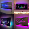 Afbeeldingen van Gepersonaliseerde naam LED-neonspiegel | Op maat verlicht naamspiegelbord | Coolste slaapkamerdecoratie of feestdecoridee