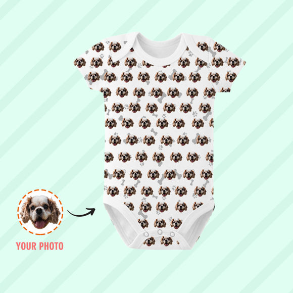Imagen de Ropa de bebé personalizada Peleles de bebé personalizados Peleles de bebé personalizados con avatar de mascota