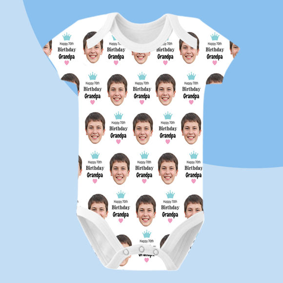 Bild von Maßgeschneiderte Babykleidung, personalisierte Baby-Strampler – Geburtstagsgeschenke. Alles Gute zum Geburtstag