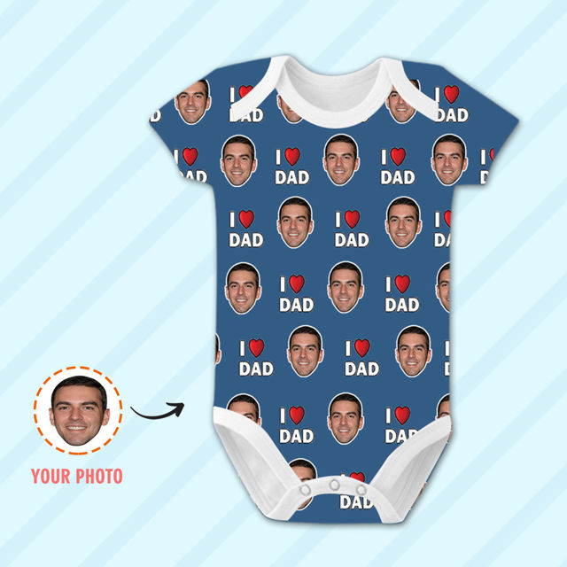 Picture of Customized Baby Clothing Personalized Baby Onesies - I love dad