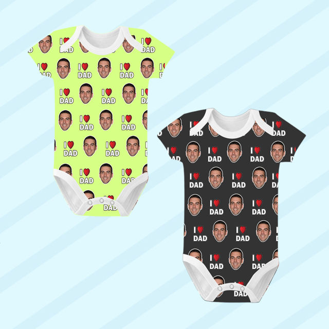 Picture of Customized Baby Clothing Personalized Baby Onesies - I love dad