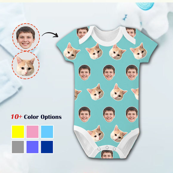 Bild von Maßgeschneiderte Babykleidung, personalisierte Baby-Strampler – niedliche mehrere Avatare