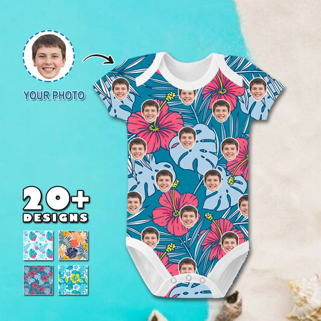 Picture of Customized Baby Clothing Personalized Hawaiian Style Baby Onesies