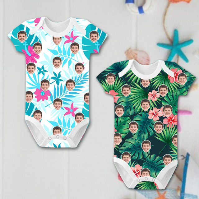 Picture of Customized Baby Clothing Personalized Hawaiian Style Baby Onesies